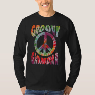 Groovy Hippie Tie Dye Vredesbord Groovy Gr T-shirt