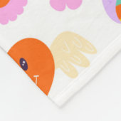 Groovy Hippie Trippy Retro Flower Funky Vibes Fleece Deken (Hoek)