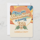 Groovy hippie uitnodiging 10e verjaardag bohemen (Achterkant)