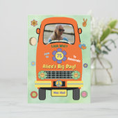 Groovy Hippie Verjaardagsfeest Kaart (Staand voorkant)