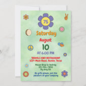 Groovy Hippie Verjaardagsfeest Kaart (Achterkant)