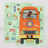 Groovy Hippie Verjaardagsfeest Kaart (Voorkant / Achterkant)