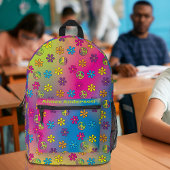 Groovy Hippie Vrede en Bloem Douche Tie Dye Bedrukte Rugzak