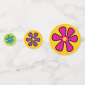 Groovy Hippie Vrede en Bloemkracht Confetti (Voorkanten)