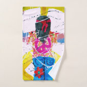 Groovy Hippie Vredesteken Bad Handdoek (Handdoek)