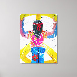 Groovy Hippie Vredesteken Canvas Afdruk