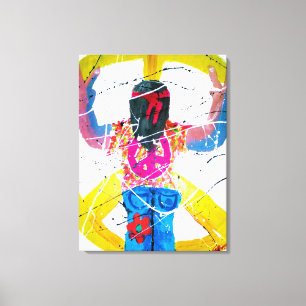Groovy Hippie Vredesteken Canvas Afdruk