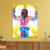 Groovy Hippie Vredesteken Canvas Afdruk (Insitu (Woonkamer))