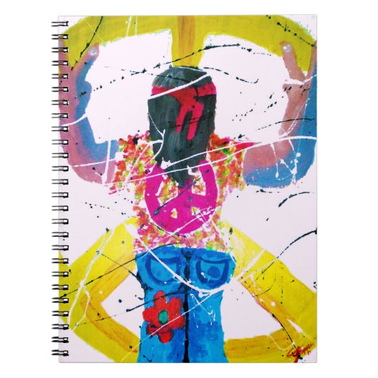 Groovy Hippie Vredesteken Notitieboek (Voorkant)