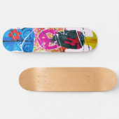 Groovy Hippie Vredesteken Skateboard (Horizontaal)