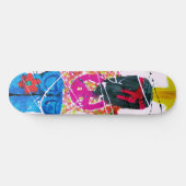 Groovy Hippie Vredesteken Skateboard (Horizontaal)