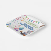 "Groovy Hippo Birthday Bash Bonanza!" Uitnodiging Papieren Bordje (Gebogen)