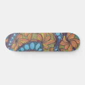 Groovy, hippy, boho-stijl, kleurrijk persoonlijk skateboard (Horizontaal)