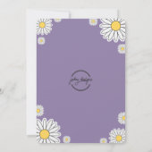 Groovy Hippy Sun & Daisy 1e Birthday Invitation Kaart (Achterkant)