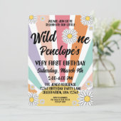 Groovy Hippy Sun en Daisy 1e verjaardag Kaart (Staand voorkant)