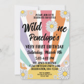 Groovy Hippy Sun en Daisy 1e verjaardag Kaart (Voorkant)