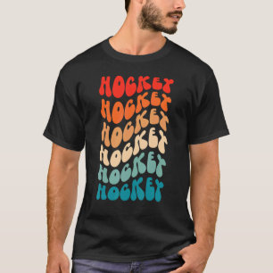Groovy Hockey voor meisjes Retro 70s Hippie Boho T-shirt