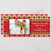 Groovy Holiday-fotokaart Feestdagenkaart (Voorkant / Achterkant)