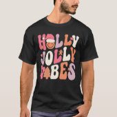 Groovy Holly Xmas Jolly Vibes Kerstkostuum T-shirt (Voorkant)