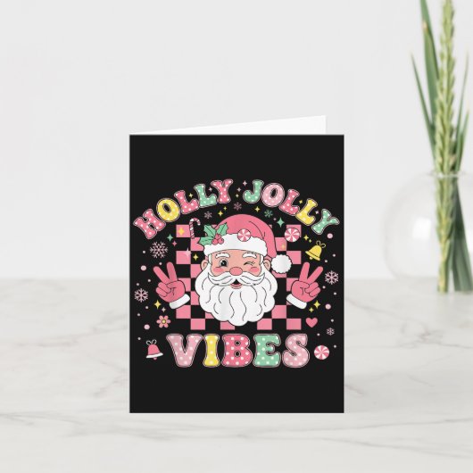 Groovy Holly Xmas Jolly Vibes NK Christmas Santa M Kaart (Voorkant)