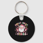 Groovy Holly Xmas Jolly Vibes NK Christmas Santa M Sleutelhanger (Voorkant)