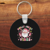 Groovy Holly Xmas Jolly Vibes NK Christmas Santa M Sleutelhanger (Voorkant)