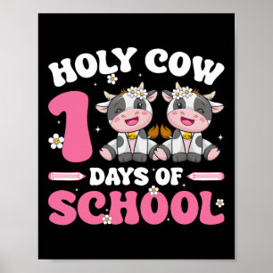 Groovy Holy Koe 100-Daagse School Zuivelmelk Stude Poster