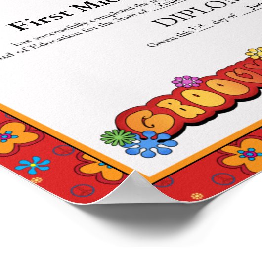 Groovy Homeschooler Diploma Poster (Hoek)