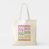 Groovy Hond Moeder Hond Mama Canvas Tote Bag (Achterkant)