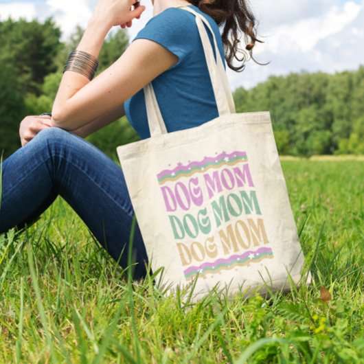 Groovy Hond Moeder Hond Mama Canvas Tote Bag
