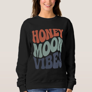 Groovy Honeymoon Sfeer Boho Bruiloft Getrouwd Stel Trui