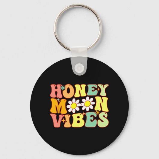 Groovy Honeymoon Sfeer Bruid Bruiloft Honeymoon Sleutelhanger (Voorkant)