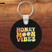 Groovy Honeymoon Sfeer Bruid Bruiloft Honeymoon Sleutelhanger (Voorkant)