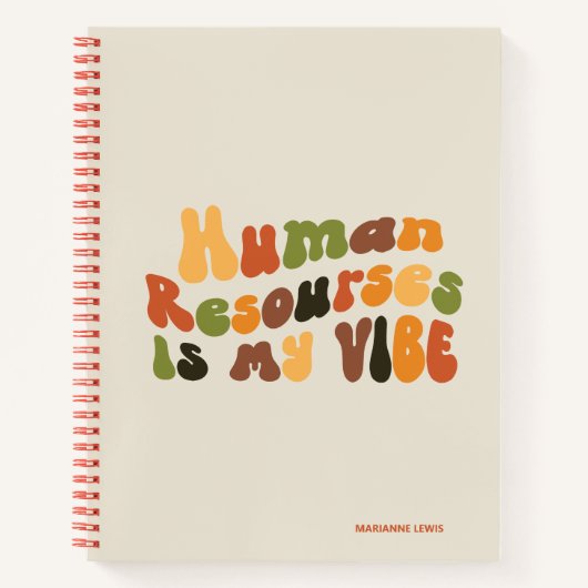 Groovy Human Resources is mijn vibe, HR Notitieboek (Voorkant)