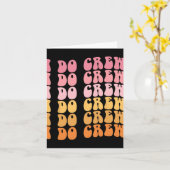 Groovy I Do Crew Bride Squad Wedding Bachelorette Kaart (Gele Bloem)