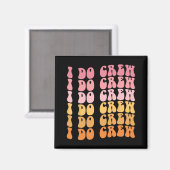 Groovy I Do Crew Bride Squad Wedding Bachelorette Magneet (Voorkant / Achterkant)