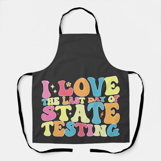 Groovy I Love the last Day of State Testing Test Schort (Voorkant)