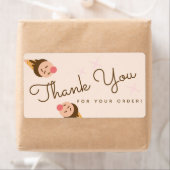 Groovy Ice Cream Cone Hartelijk dank Etiket (Insitu)