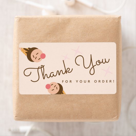 Groovy Ice Cream Cone Hartelijk dank Etiket (Insitu)