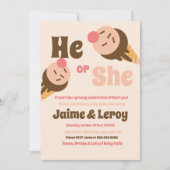 Groovy Ice Cream Cones Gender onthullen Kaart (Voorkant)