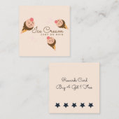 Groovy Ice Cream Kone Winkelbeloningen Klantenkaartje (Voorkant / Achterkant)