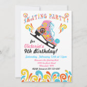 Groovy Ice Skating Party Uitnodigingen (Voorkant)