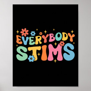 Groovy Iedereen Stims Special Education Autisme AW Poster