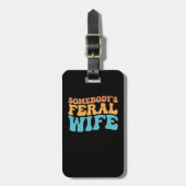 Groovy Iemands Wilde Vrouw Retro Bagagelabel (Voorkant verticaal)