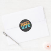 Groovy iemands wilde vrouw Retro Ronde Sticker (Envelop)