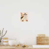 Groovy Ijsje Kegel Sociale Flyer Poster (Keuken)