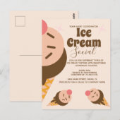 Groovy Ijsje Kegel Sociale Flyer Uitnodiging (Voorkant / Achterkant)