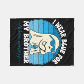 Groovy Ik Draag blauw voor mijn broer Diabetes T1d Fleece Deken (Voorkant (Horizontaal))