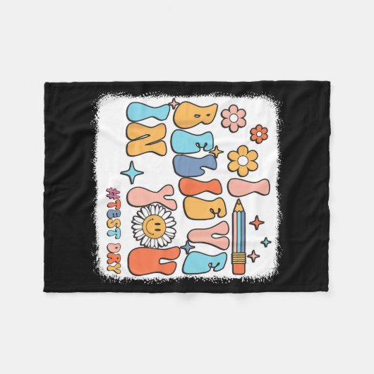 Groovy, ik geloof in je testdag leraar fleece deken (Voorkant (Horizontaal))