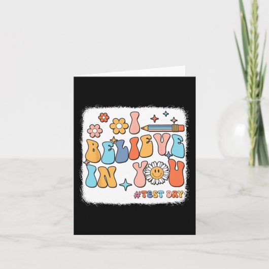 Groovy, ik geloof in je testdag leraar kaart (Voorkant)